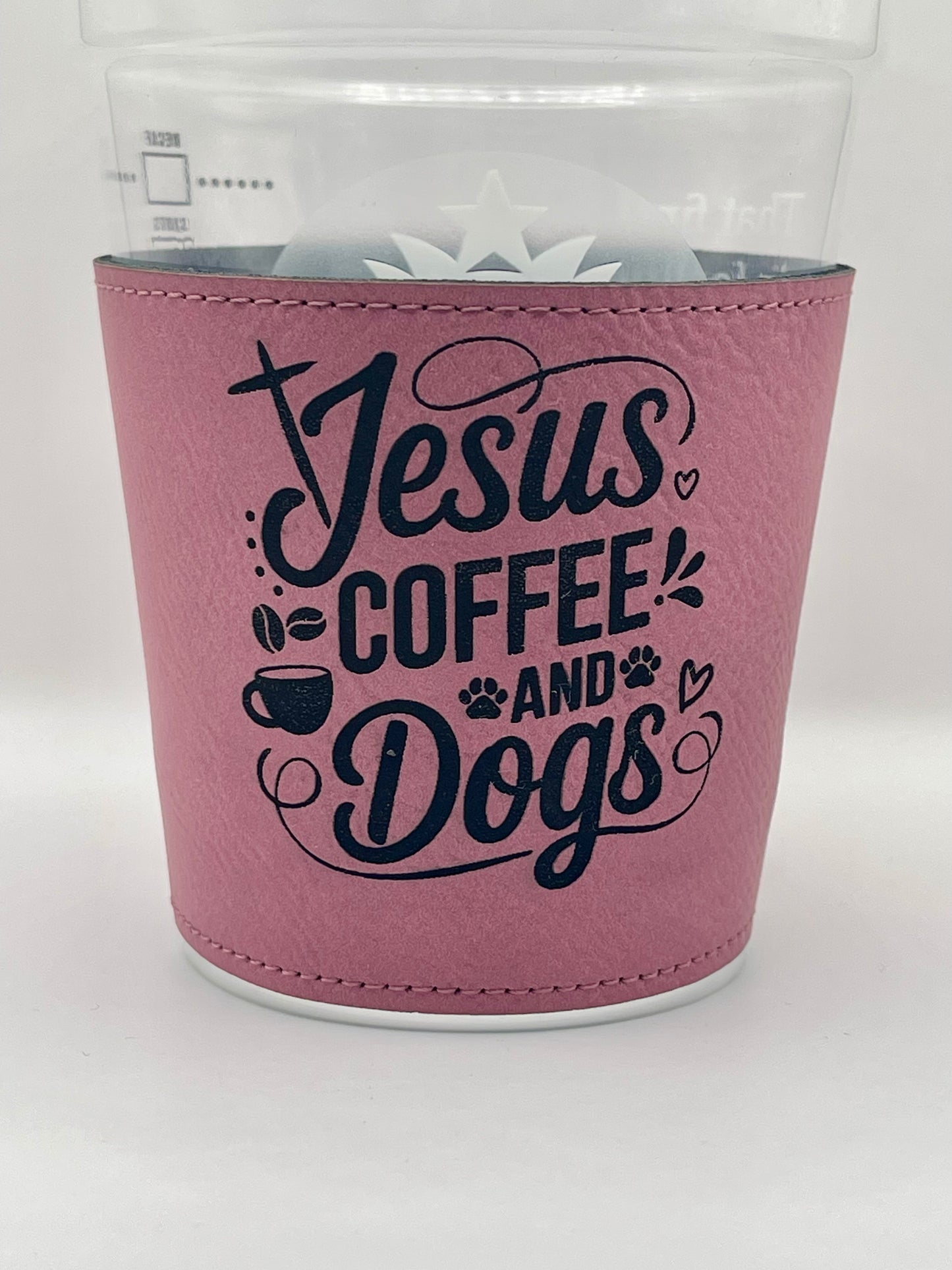 Drinkware: Coffee Sleeve--Jesus, Coffee, and Dogs